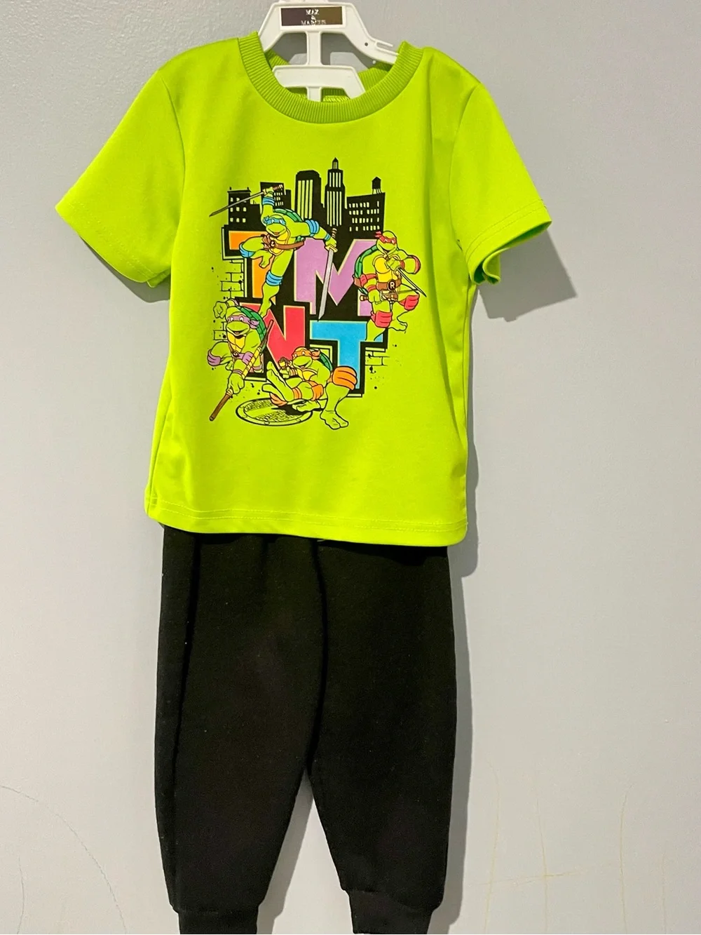 Nickelodeon Neon Lime Teenage Mutant Ninja Turtles Short Sleeve Tee | Size 24M